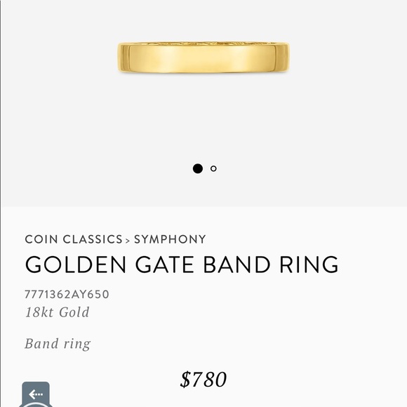 Roberto coin ring symphony golden gate ring. - Picture 7 of 8